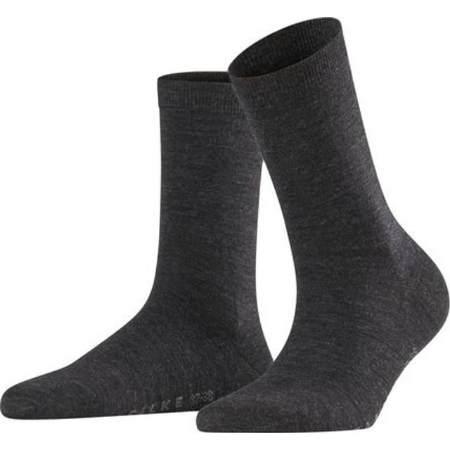 1 Pair Anthracite Soft Merino Wool Socks Ladies 5.5-6.5 Ladies - Falke - Grey