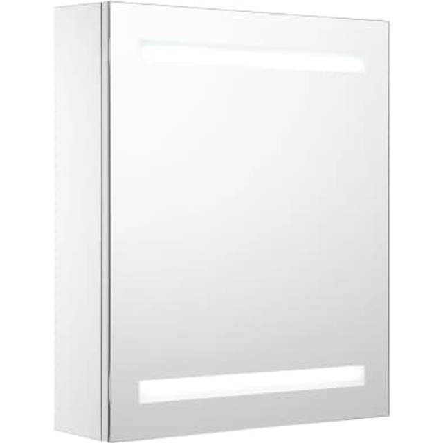 vidaXL LED Bathroom Mirror Cabinet 50x13.5x60 cm - White