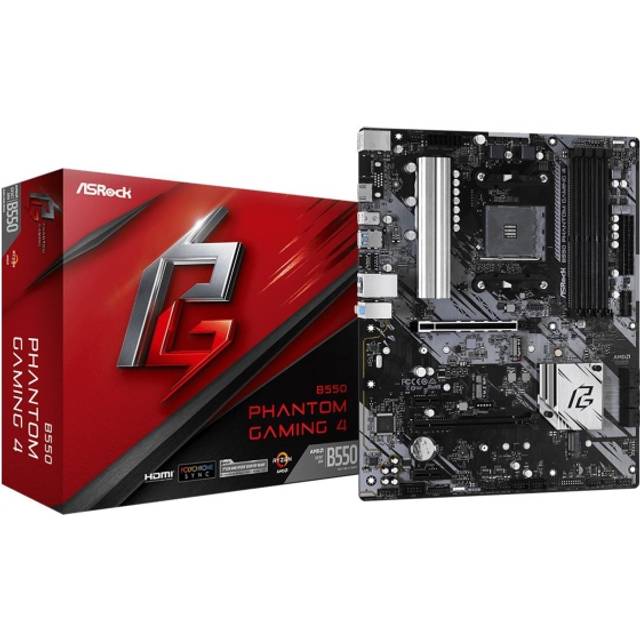 ASRock B550M Phantom Gaming 4 mATX Motherboard for AMD AM4 CPUs