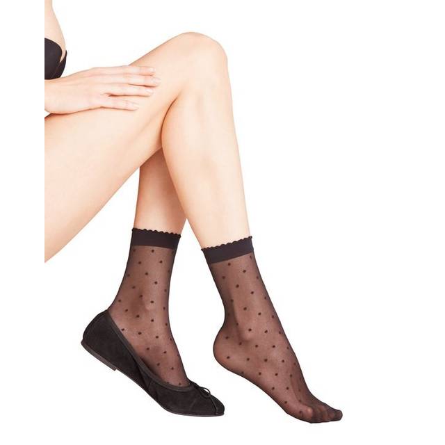 Dot Socks Black - 3009 Black - Founded in 1895, Falke began as a knitting mill and has since become renowned for its luxurious hosiery and socks. Whether you're looking for hold-ups, tights or comfortable socks in a variety of shades and deniers, the label has the perfect solution.