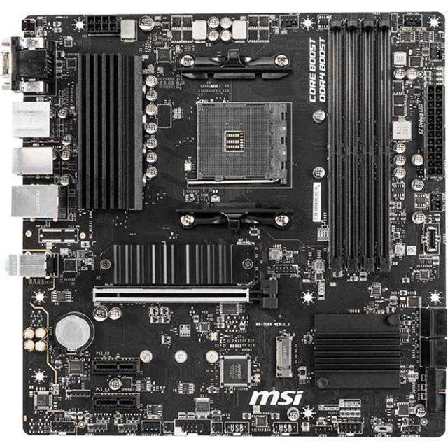 MSI B550M PRO-VDH - Moderkort - micro ATX - Socket AM4 - AMD B550 Chipuppsättning - USB-C Gen1, USB 3.2 Gen 1 - Gigabit LAN - inbyggda grafiken (CPU
