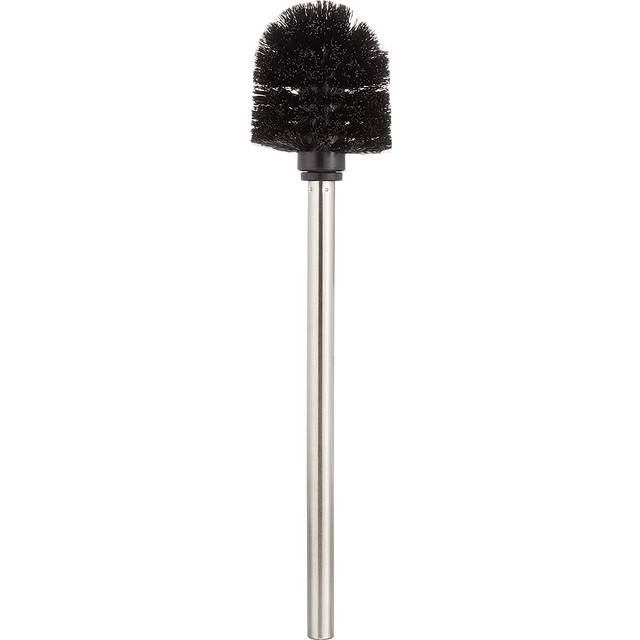 19947100 Spare brush with matt stainless steel handle Black for WC brush sets, Metal Stainless steel, 8 x 35 x 8 cm, Matt