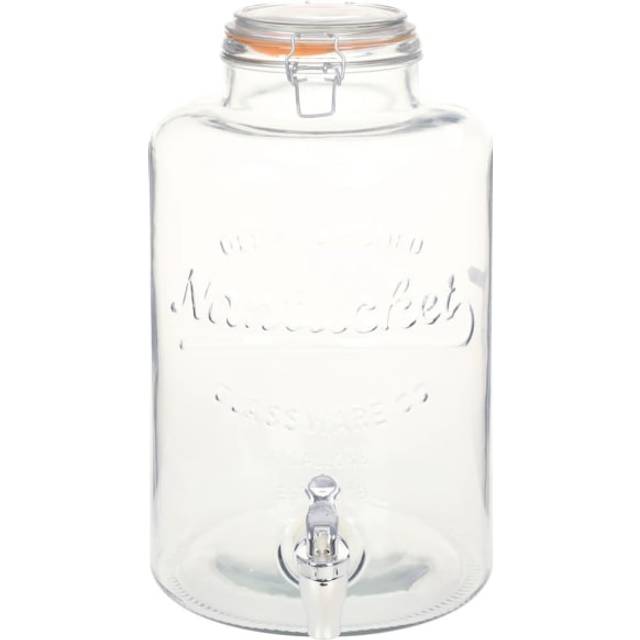 vidaXL Water Dispenser XXL with Tap Transparent 8 L Glass