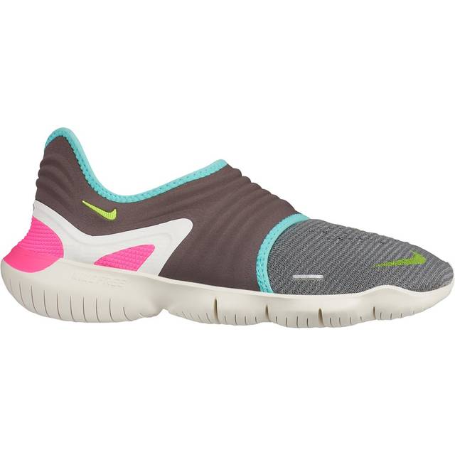(WMNS) Nike Free RN Flyknit 3.0 'Gunsmoke' AQ5708-002 - Gray/Pink/Yellow - 6.5