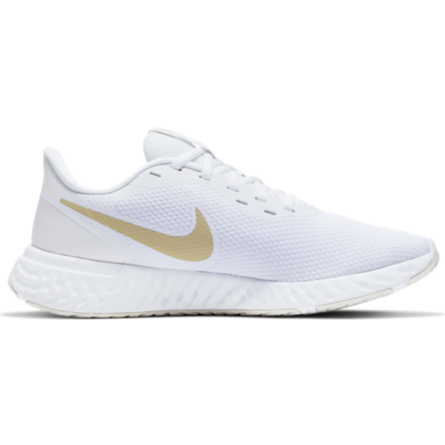 (WMNS) Nike Revolution 5 White/Gold BQ3207-108 - 5.5