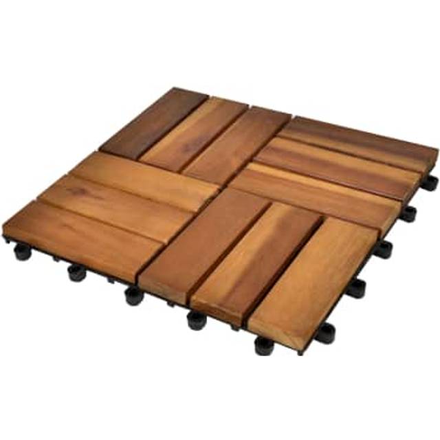 vidaXL Decking Tiles 30 x 30 cm Acacia Set of 20 - Brown