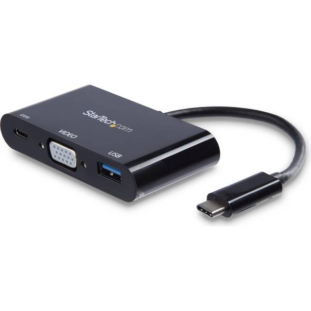 StarTech.com USB-C VGA Multiport-adapter – USB-A-port – med strömförsörjning (USB PD) – USB C-adapteromvandlare – USB C-dongel