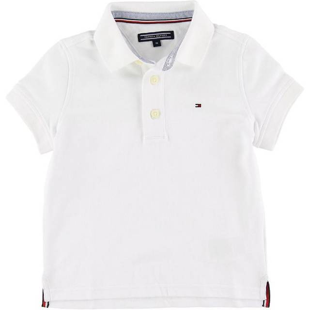 Tommy Hilfiger Pojkar kortärmade pikétröjor, Vit (ljusvit), 92