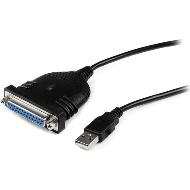 StarTech.com 6 ft / 2m USB to DB25 Parallel Printer Adapter Cable - 2 Meter USB to IEEE-1284 Printer Cable - USB A to DB25 M/F