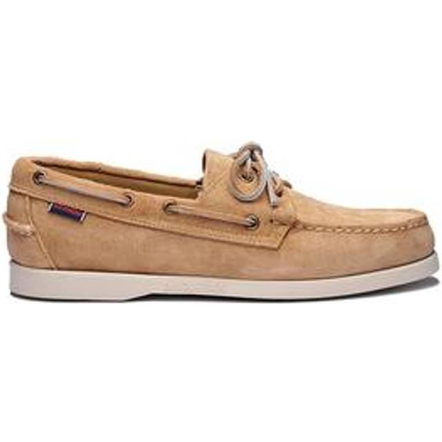 Sebago Docksides Suede Boat Shoe Beige Camel