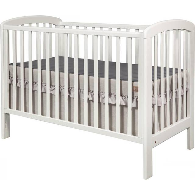 NG Baby sängkappa med volang spjälsäng MOOD, light grey
