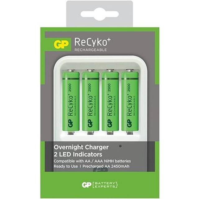 GP BATTERIES Batteriladdare GP Recyko ink. 4st AA 2000 mAh GP-PB420210