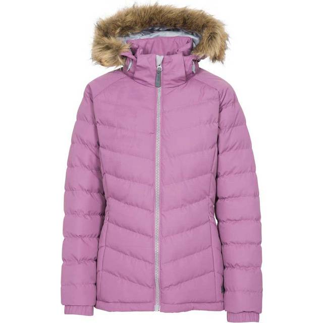Womens trespass nadina waterproof breathable hooded jacket coat mauve s xl