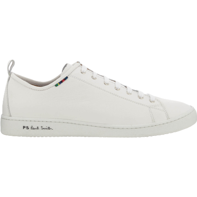 PS Paul Smith Men's Miyata Leather Low-Top Trainers - UK 7 - White