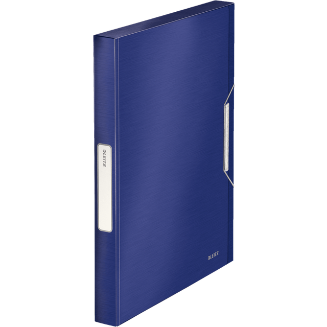 39560004 Box File, Holds up to 250 A4 Sheets, Elastic Closure, Flexible Plastic, Arctic White, Style Range