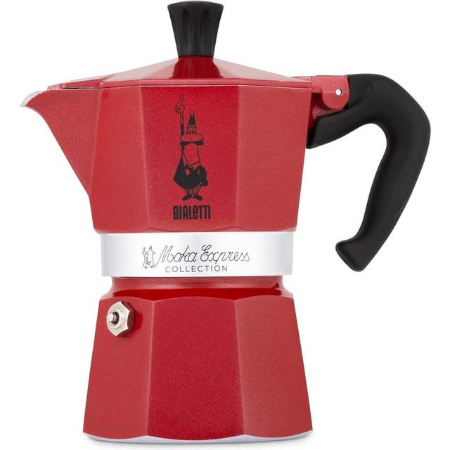Bialetti - deco glamour - moka express 3tz red 130ml 4.4oz