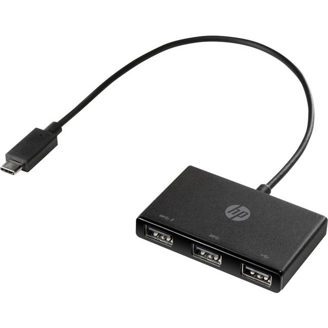 HP USB-C to USB-A - Hubb - 3 x SuperSpeed USB 3.0 - skrivbordsmodell - för Elite c640 G3 Chromebook Enterprise, Pavilion Aero Laptop 13-be2075ng