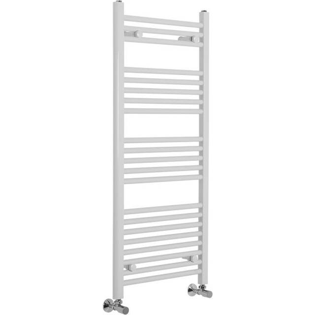 Bergen 1200 x 450mm Straight White Heated Towel Rail