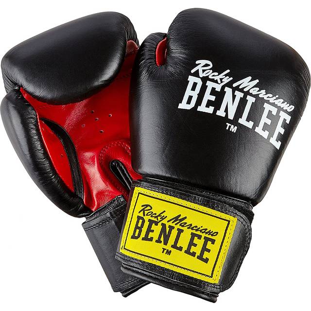 BENLEE boxningshandskar av läder Fighter svart/röd 45 ml