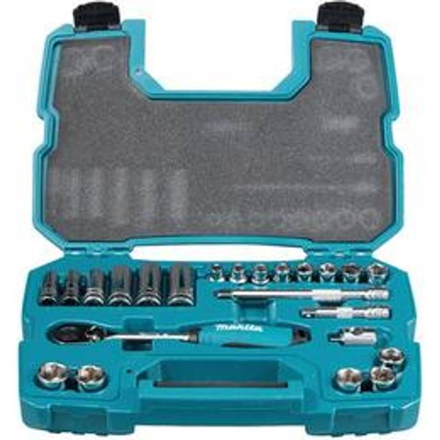 "Makita B-65573 23 Piece 3/8"" Drive Ratchet Socket Set with Extension Bar"
