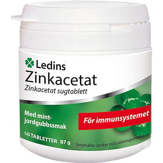 Ledins Zinkacetat 60 tabletter
