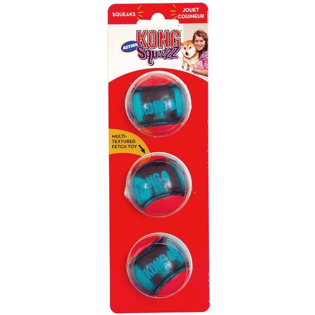 KONG Squeezz Action Ball - M: &#xD8; ca 6 cm - R&#xF6;d