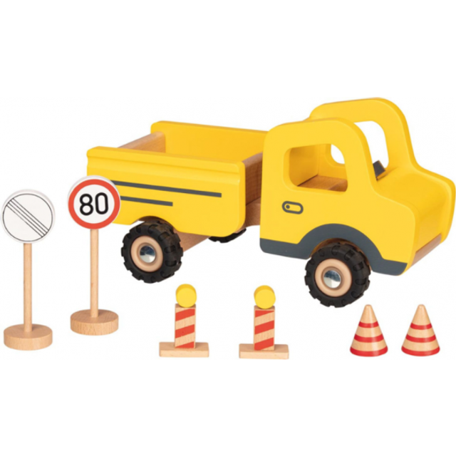 Gollnest & Kiesel 55894 Construction Site Vehicle with Traffic Signs
