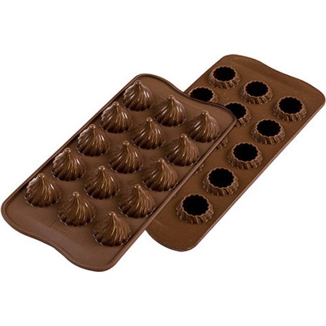 Silicone mold Silikomart SCG47 3d Choco Flame - Marron - 11x3.5x24 cm