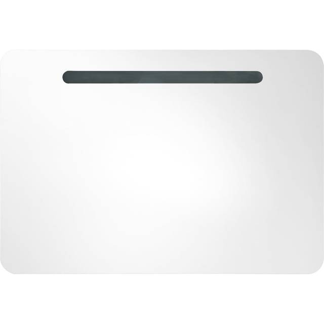 vidaXL Badrumsskåp med spegel LED 80x9,5x55 cm