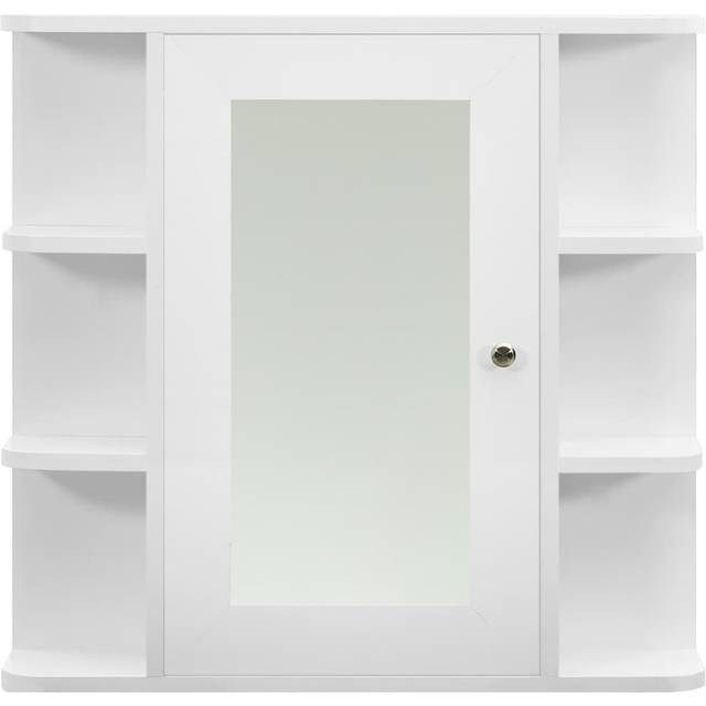 vidaXL Bathroom Mirror Cabinet White 66x17x63 cm MDF
