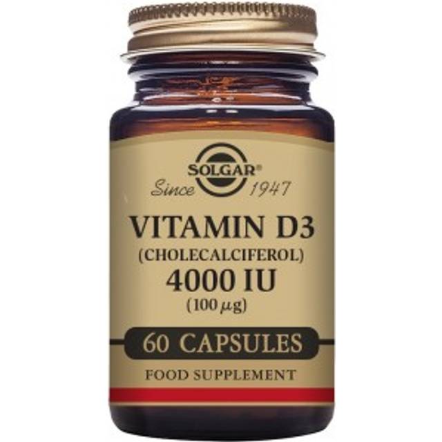 Solgar Vitamin D3 (Cholecalciferol) 4000IU/100µg 60 Vegetable Capsules