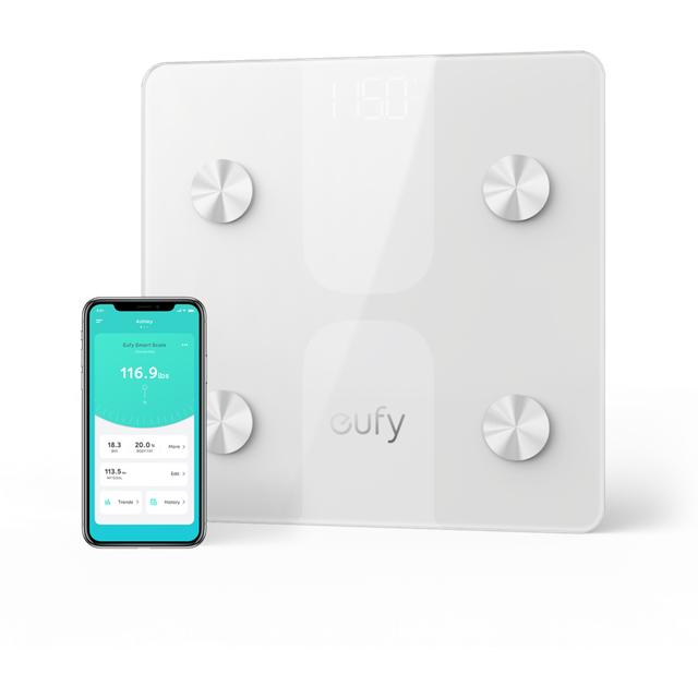 eufy T9146T21 Kroppsanalysskala, Vit, Silver