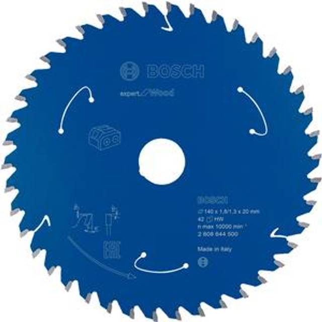 Bosch - expert Circular Plunge Saw Blade for Wood 140mm 42 Tooth Fit gkt 18V-52 gc