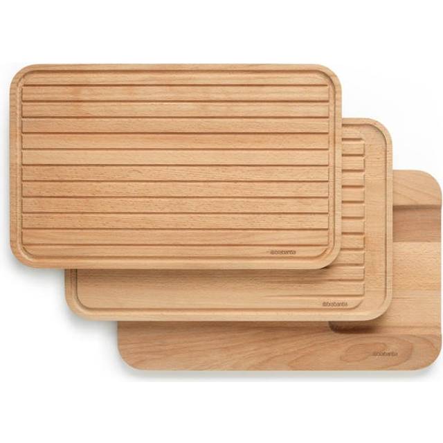 Brabantia Wooden Chopping Board Set of 3 - Profile, Brown