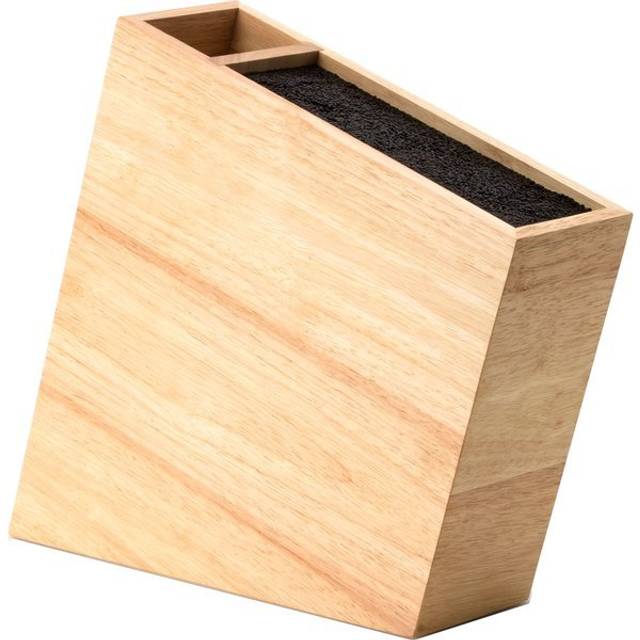 Continenta Flexible sloping knife block with extra compartments Bambu