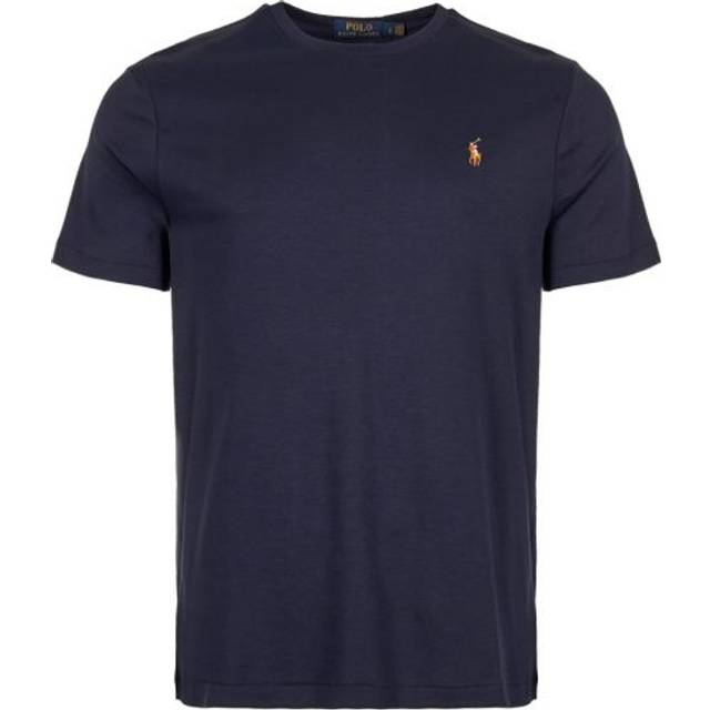 Polo Ralph Lauren – Marinblå t-shirt av pimabomull med logga