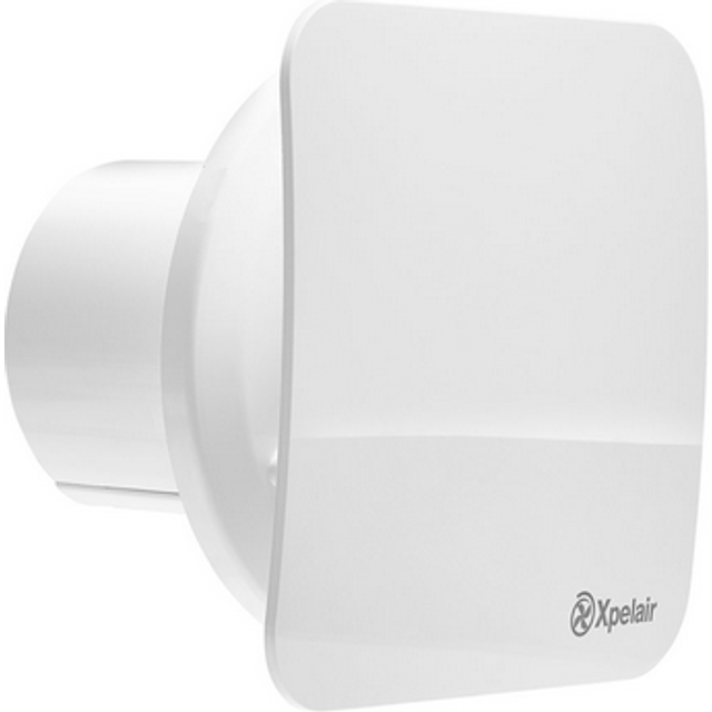 Simple silent quiet 4" 100 mm extractor fan with timer - square