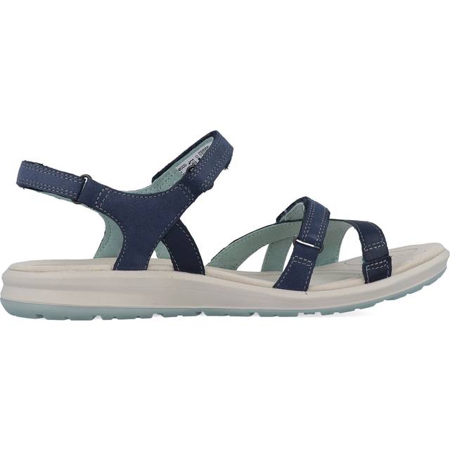 ECCO Damen Flat Sandal, Blau Marine Ice Flower, 36 EU