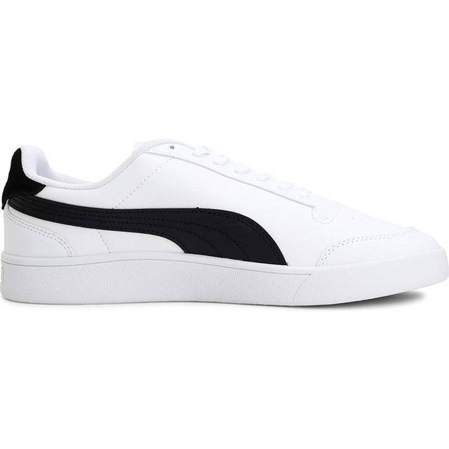 PUMA Unisex Shuffle Sneaker, Vit Puma vit Puma svart Puma lag guld, 47 EU