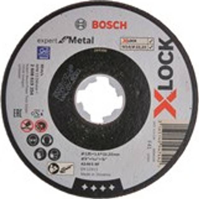 Bosch 125 X 1.6MM X-Lock Expert for Metal Cutting Disc Flat- you get 25