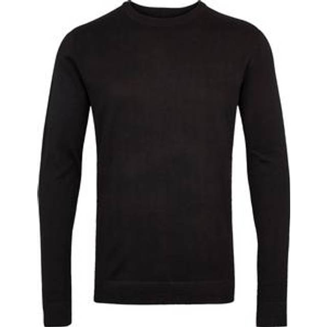 Lindbergh - Tröja Merino Knit O-Neck - Svart