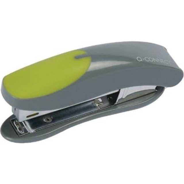 Q-Connect Mini Plastic Stapler Grey/Green Ref KF00991