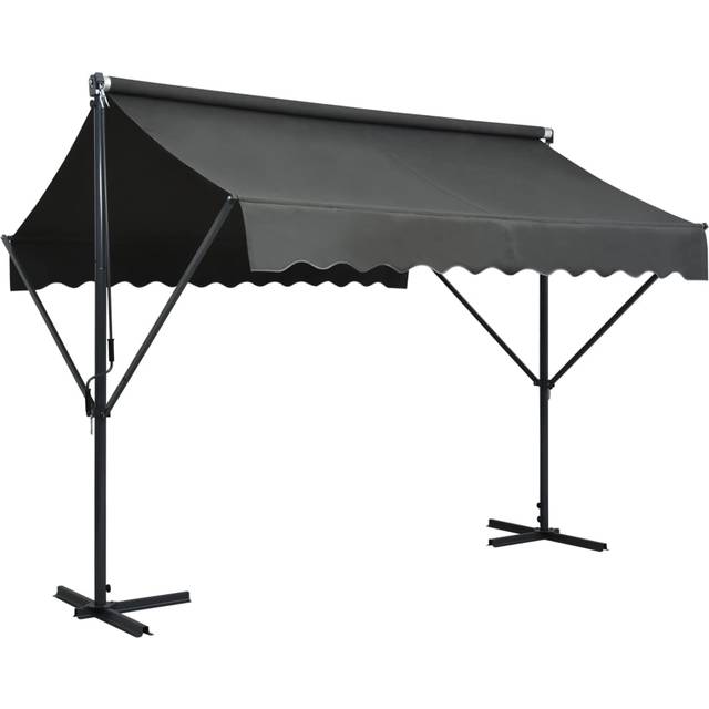 vidaXL Free Standing Awning 300x300 cm Anthracite