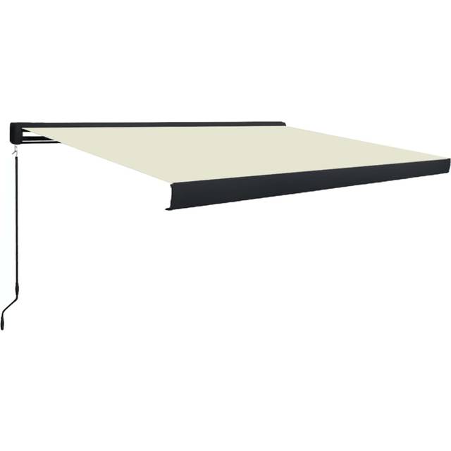 vidaXL Manual Cassette Awning 450x300 cm Blue and White