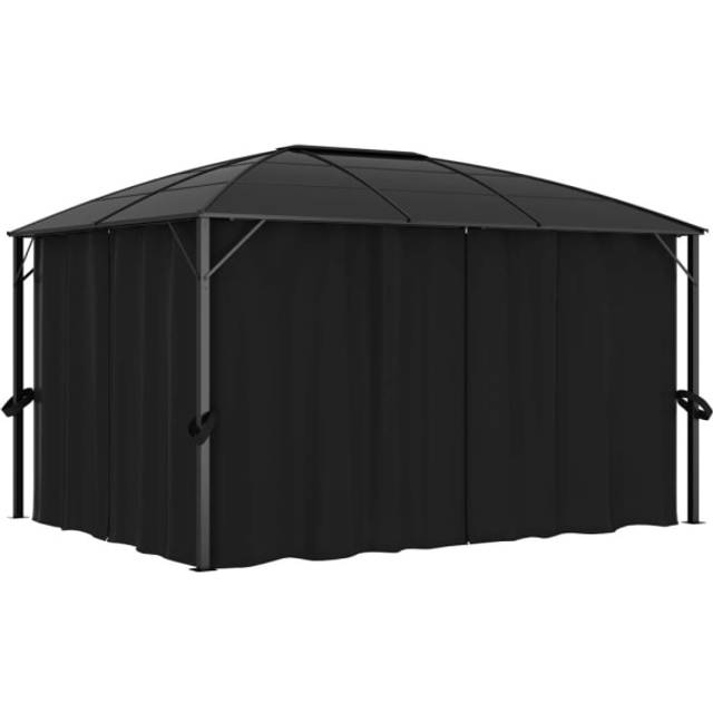 vidaXL Gazebo with Curtains 400x300x265 cm Anthracite
