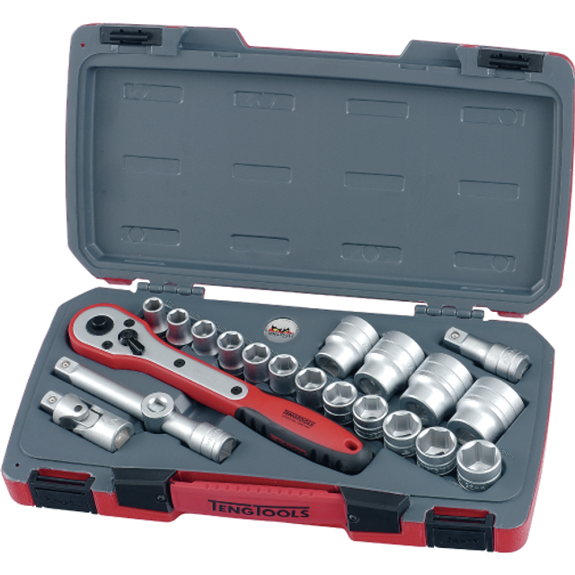 Teng Tools T1221-6 Hylsnyckelsats 1/2" 21 delar
