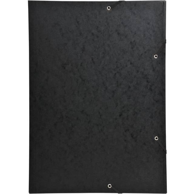 Gummibandsmapp 3-klaff A3 600g svart