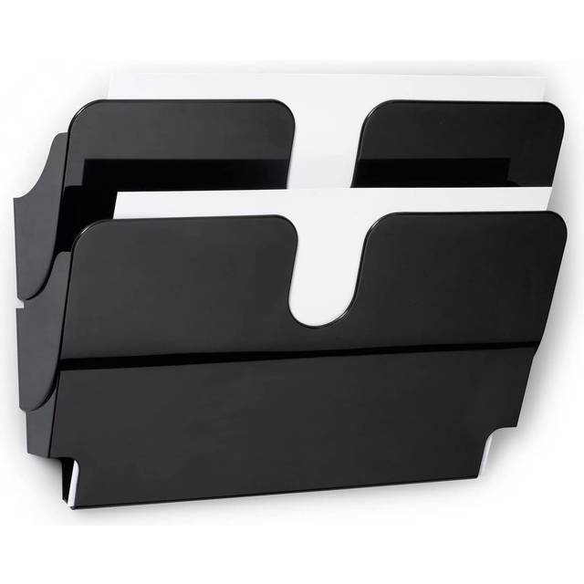 Durable Flexiplus 2 Wall Mounted Literature Holder, A4 Portrait, Clear - Transparent