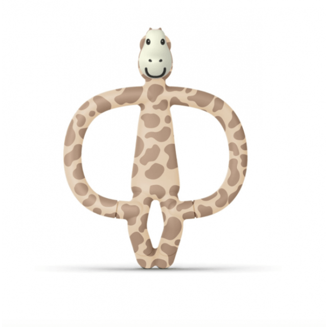 Matchstick Monkey Giraffe Teething Toy and Gel Applicator, Beige