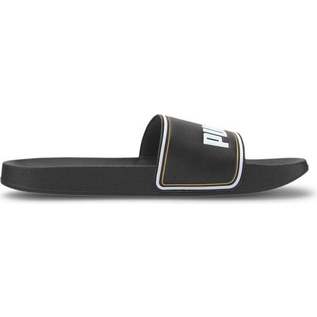 Puma Logo Print Sliders - Black / White